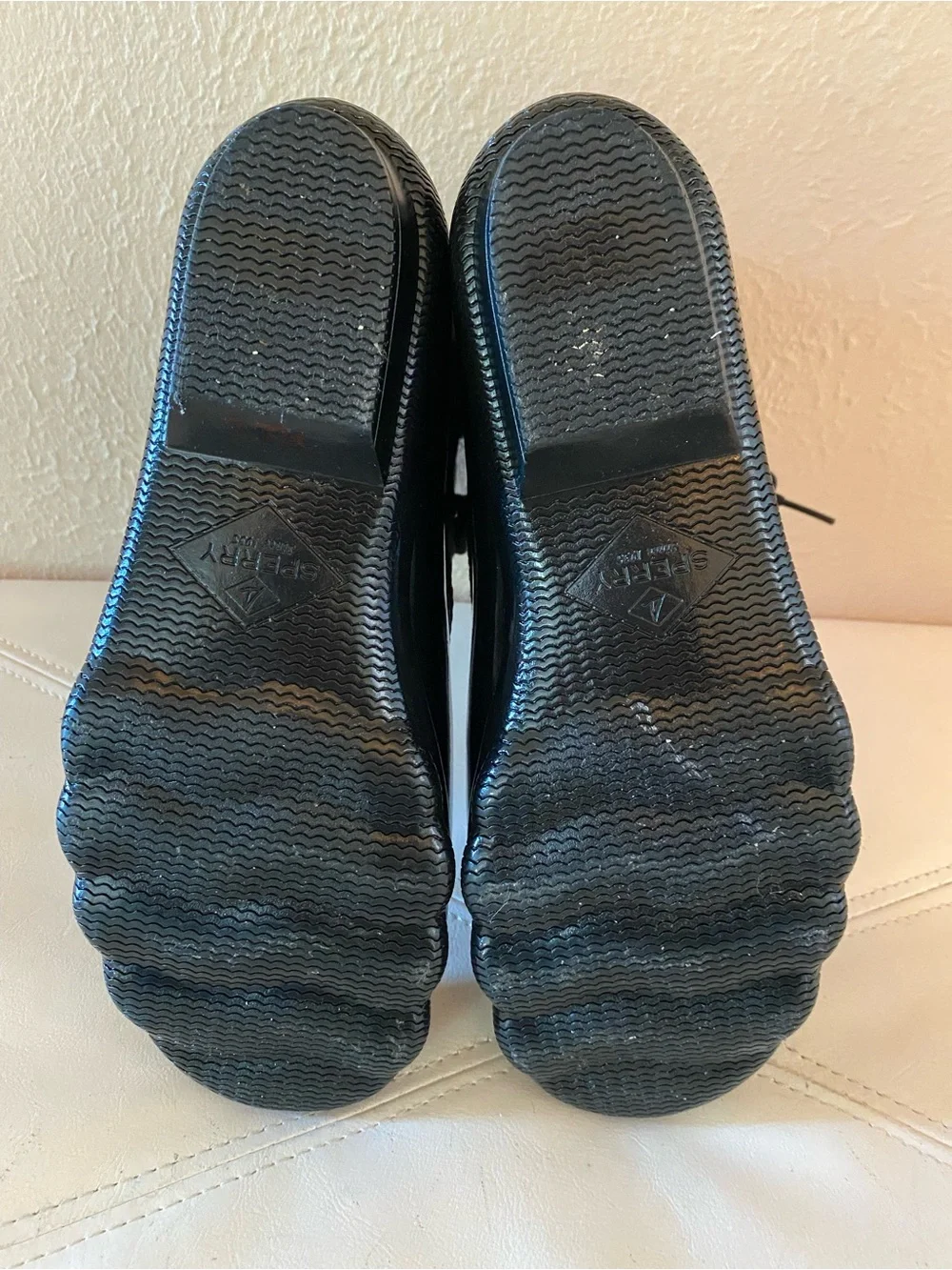 Sperry Syren Duck Boots Black Quilted Lace-Up Rain Ankle Boots Size 8.5